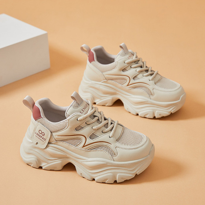Women's Fashion High Heel Casual Sneakers