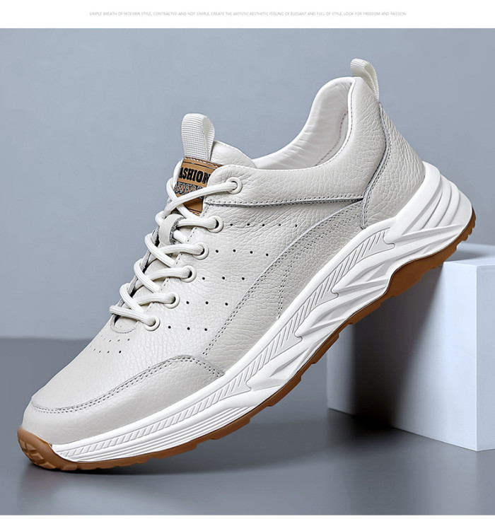 Men's Women's Fashion High Quality Leather Sneakers