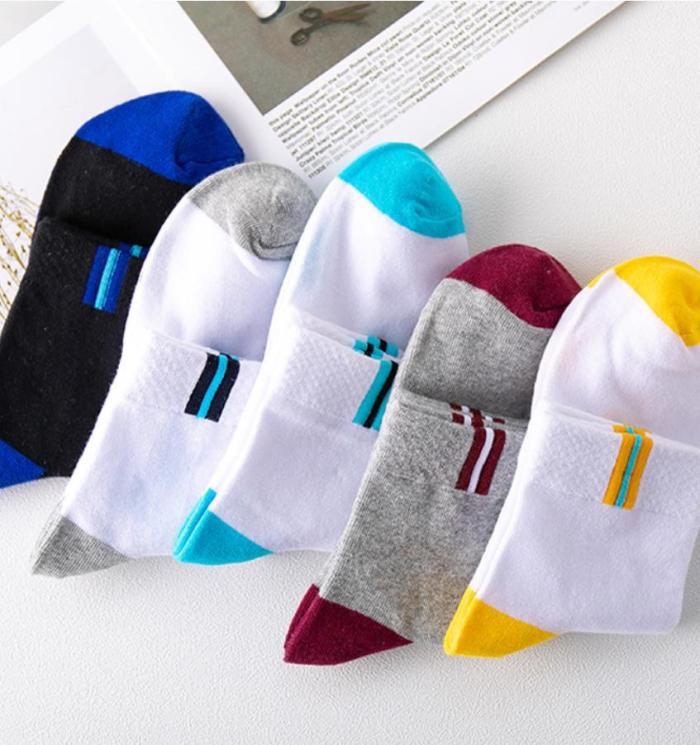 Men's Women's Cotton Daily Socks 6 patch 