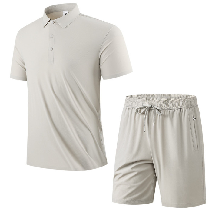 Men's Fashion Summer Polo Shorts Suits