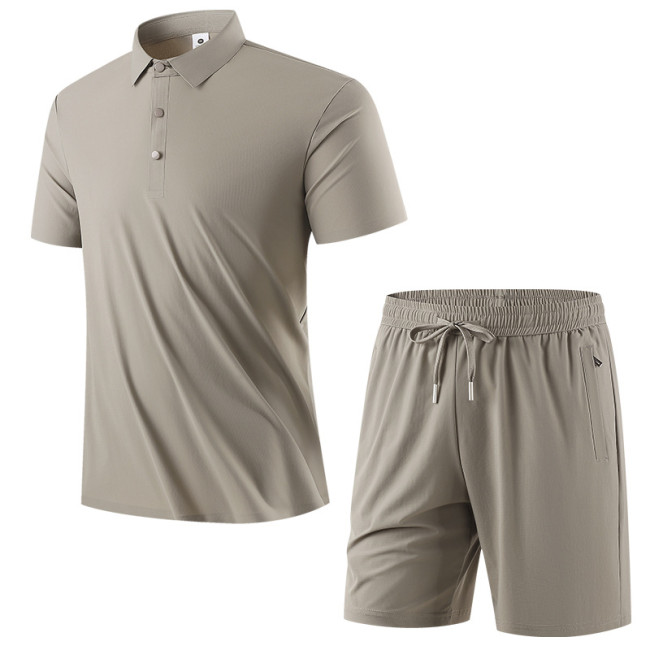 Men's Fashion Summer Polo Shorts Suits