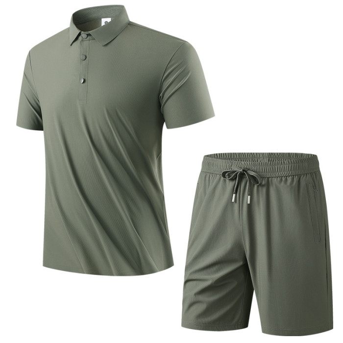 Men's Fashion Summer Polo Shorts Suits