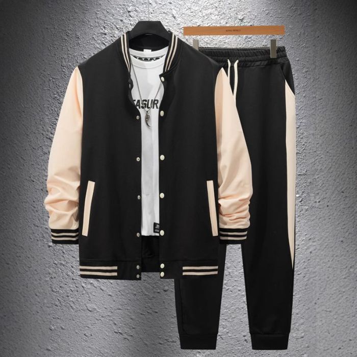Men's Fashion Winter Jacket Pants Sets