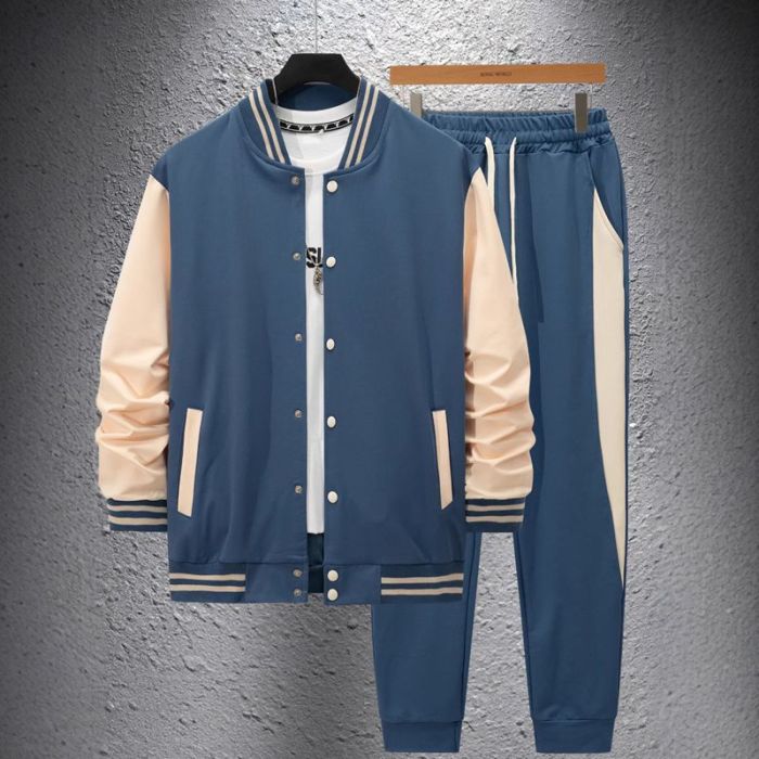 Men's Fashion Winter Jacket Pants Sets