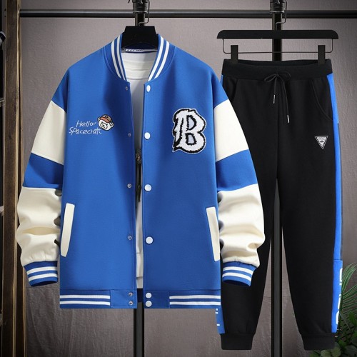 Men's Fashion Winter Zipper Hoodie Jacket Sets