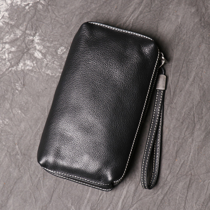 Men's Fashion High Leather Clutch Bag