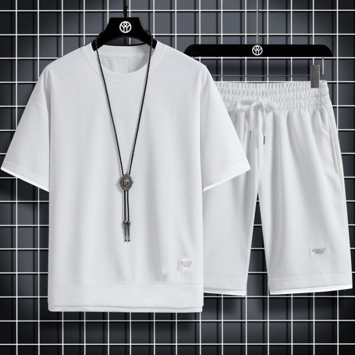 Men's Fashion Summer T-shirt Shorts Sets