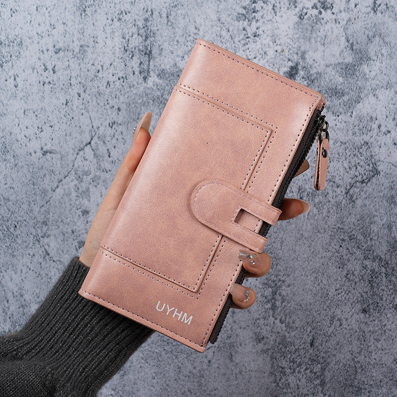 Men's Women's Fashion Leather Long Wallet