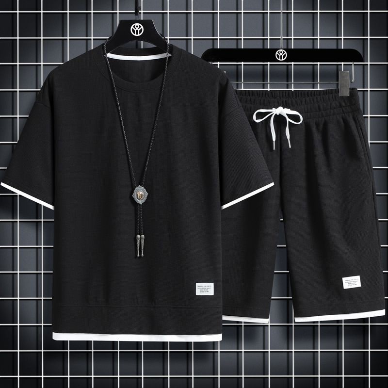 Men's Fashion Summer T-shirt Shorts Sets