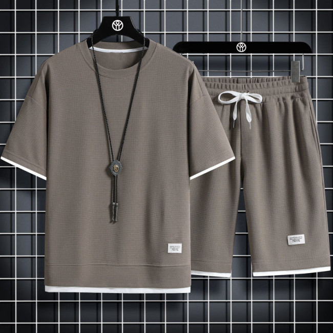 Men's Fashion Summer T-shirt Shorts Sets