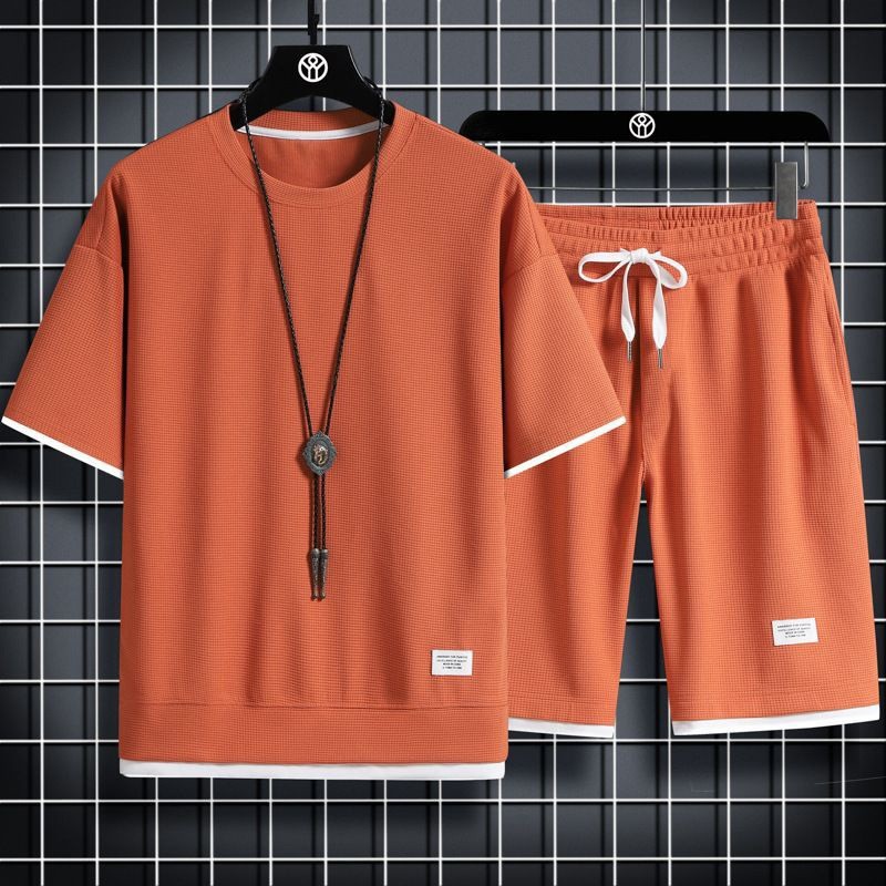 Men's Fashion Summer DRI fit T-shirt Shorts Sets