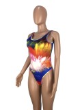 Sexy Printed One Piece Swimsuits LM-8055