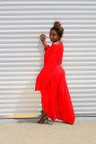 Solid Long Sleeve Wide Leg Pants Two Piece Sets NK-8524