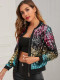 Colorful Sequin Zipper Short Jacket Coat TR-2006