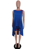 Multicolor Irregular Tank Shorts Set MEM-8265
