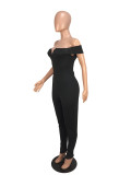 Plus Size V-neck Tube Top Jumpsuit CHY-1049