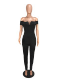 Plus Size V-neck Tube Top Jumpsuit CHY-1049