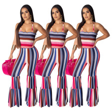 Sexy Suspender Flared Jumpsuit SHD-9109