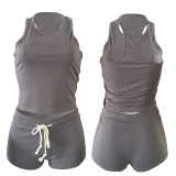 Sleeveless Summer Two Piece Shorts Suit TE-3147