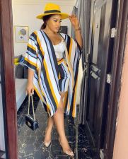 New Printed Fashion Coat Shorts Two Piece Set MEM-8279