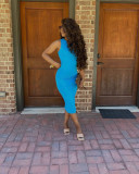Solid Sleeveless Bodycon Midi Dress BGN-086