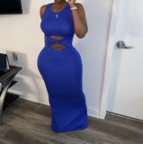 Sexy Simple Solid Color Sleeveless Long Dress SFY-151