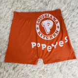 Plus Size Printed Sexy Skinny Mini Shorts SHD-9311