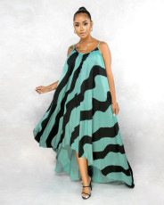 Sexy Striped Loose Irregular Long Slip Dress SFY-153