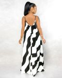 Sexy Striped Loose Irregular Long Slip Dress SFY-153