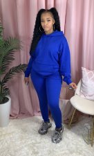 Solid Hoodies Long Pants Thick Two Piece Jogger Sets AIL-116