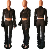 New Coat + Trousers Solid Color Two-piece Suit HMS-5267-1