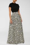 Trendy High Waist Printed Maxi Skirt SFY-161