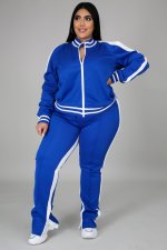 Plus Size Casual Tracksuit Two Piece Pants Set BMF-019