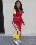 Casual Patchwork Tracksuit Two Piece Sets LM-8127