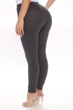 Solid Mid Waist Skinny Pencil Pants LSD-8789