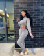 Solid Long Sleeve Slim Fit Two Piece Pants Set NIK-182