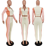 Casual Tracksuit Zipper Long Sleeve Two Piece Sets YH-5189