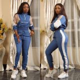 Casual Sports Patchwork Two Piece Pants Set ORY-5172