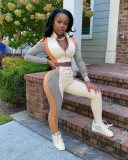 Casual Tracksuit Zipper Long Sleeve Two Piece Sets YH-5189