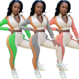 Casual Tracksuit Zipper Long Sleeve Two Piece Sets YH-5189