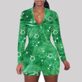 Zodiac Print Long Sleeve Rompers SHD-9450