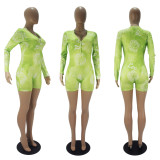Zodiac Print Long Sleeve Rompers SHD-9450