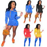 Casual Long Sleeve Hoodie Dress WSM-5209