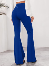 Solid High Waist Split Flared Pants LSD-8566