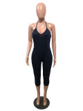 Solid Color Casual Jumpsuit OMY-8051