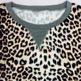 Plus Size 5XL Tie Dye Leopard Two Piece Sets OSIF-20971