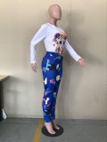 Casual Fashion Camouflage Print Mid Waist Pants (Without Belt) OLYF-6029