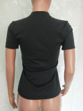 Casual Letter Print O Neck Short Sleeve T Shirt BN-9267