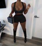 Sexy Vest Top And Shorts Tight 2 Piece Sets XYF-9093