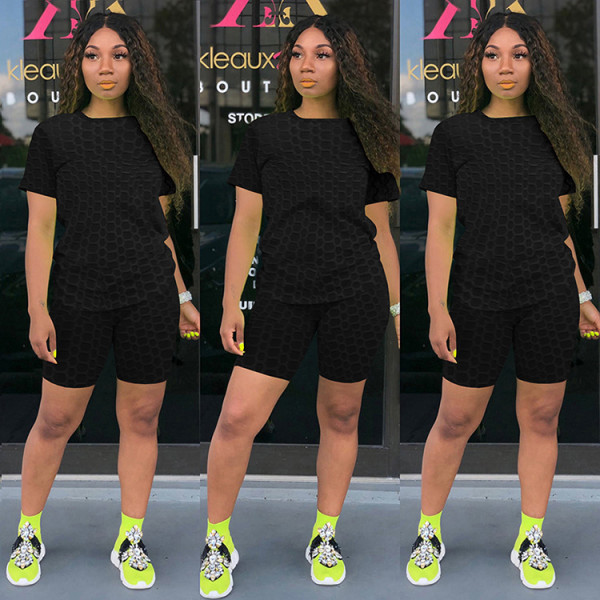 Casual Sports Short Sleeve Shorts Two Piece Sets GLF-8149 